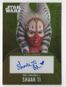Orli Shoshan as Shaak Ti 2016 Topps Star Wars Evolution Autograph Card Gold /10 - Picture 1 of 2