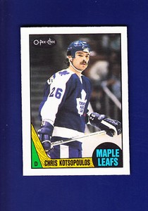 Chris Kotsopoulos 1987-88 O-PEE-CHEE OPC Hockey #244 (MINT) Toronto Maple Leafs