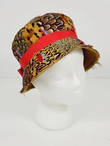Accesorios De Colección Sombrero Marrón Faisán Codorniz Plumas Sastre Cinta Roja Merrimac - Imagen 1 de 21