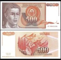 UNC World Currency P-91 YUGOSLAVIA 500 Dinara 1981 UNC World Currency P-91 YUGOSLAVIA 500 Dinara 1981