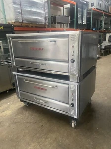 Used Blodgett 1048 Double Stacked Deck gas pizza Oven - Picture 1 of 8