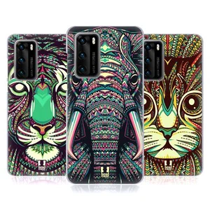 HEAD CASE DESIGNS AZTEC ANIMAL FACES 2 SOFT GEL CASE FOR HUAWEI PHONES - Picture 1 of 10