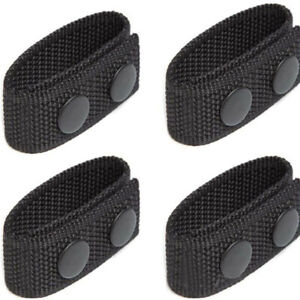 Black Nylon Military Tactical Waistband Belt Buckle Keepers Dual Snap Outdoor