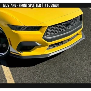 Fits 24-25 Ford Mustang Air Design Urethane Front Air Dam Splitter Black FO39A01 - Picture 1 of 9