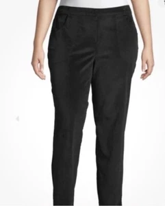 Just my size Women’s Plus Black Corduroy Pull On 2 Pocket pants 2X (18W-20W) NW - Picture 1 of 6