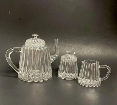 Juego de té TEA FUSION Monique tetera de vidrio soplado a mano crema infusión de azúcar caja Foto 1 de 4