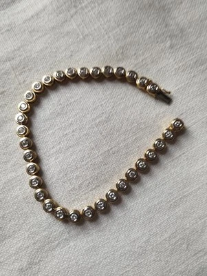 Tennis del brand Salvini in oro giallo e bianco con diamanti - Immagine 1 di 4