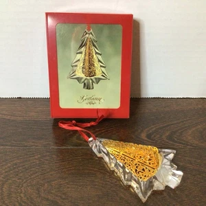 Gorham 3D Christbaumschmuck Bleikristall Glas Messing Gold Filigran Germany - Bild 1 von 6