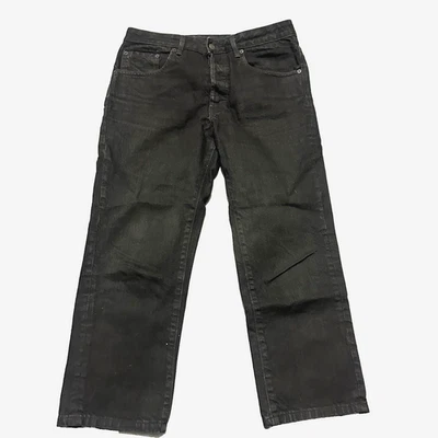 6397 The Shorty Boyfriend Button Fly Jeans Womens 26 (32x26) Black Straight - Image 1 of 4