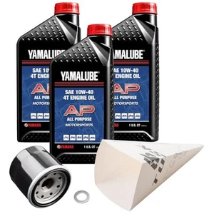 Tusk 4-Stroke Oil Change Kit Yamalube All Purpose 10W-40 For Yamaha GRIZZLY 700 - Picture 1 of 3