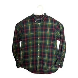 Ralph Lauren Classic Fit Tartan Plaid Oxford Shirt Button Down Men’s L Cotton - Picture 1 of 8