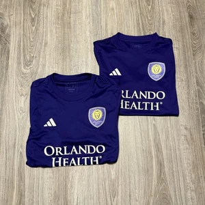 2 Piece Adidas 2022/2023 Orlando City SC MLS Soccer Training Jersey Youth Large - Picture 1 of 7