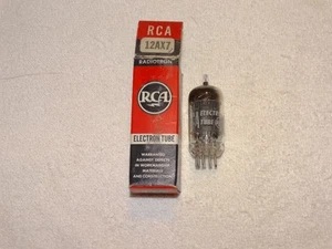 1 x 12AX7 RCA Tube*Black Plates-D*Super Strong & Balanced NOS-NIB*1955*#R1 - Picture 1 of 5