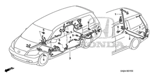 Genuine Honda Wire Harness Rear 32108-SHJ-A61 - Picture 1 of 1