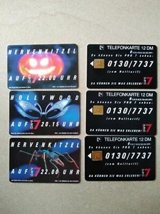 #458 TK Telefonkarten Phonecard Deutschland S Karte 3 Stück set neu Pro7 - Bild 1 von 2