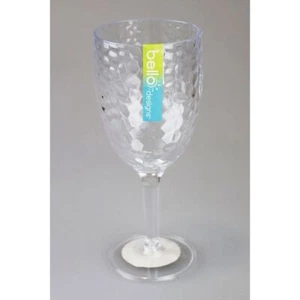 Bello Clear Decorative Glasses Cups Garden BBQ Dinner Party Dimple Goblets - Picture 1 of 1