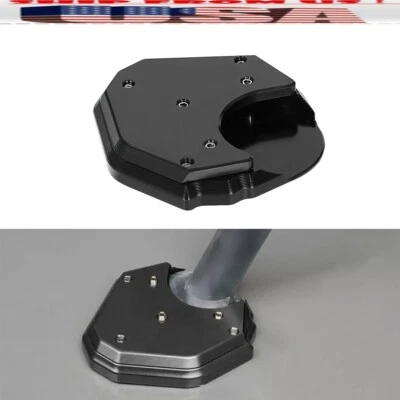 For Kawasaki KLR650 2008-2025 US Black CNC Kickstand Side Stand Enlarge Pad - Image 1 of 4