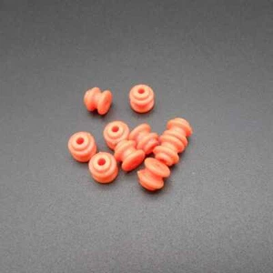 10Pcs Plastic Pulley Gear Wheels OD 6mm Aperture ID 2mm 1.95MM Orange 5.4MM 62A - Picture 1 of 12