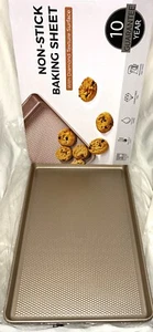 2 Pack HONGBAKE Half Cookie Non - Stick Baking Sheet Set Diamond Texture - Picture 1 of 9