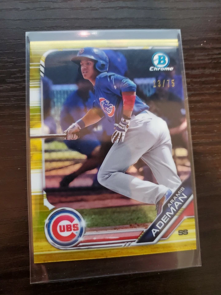 2019 Bowman Chrome Prospects Yellow Refractors #BCP84 Aramis Ademan /75 - Image 1 of 1