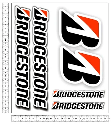 Adhésifs Stickers Bridgestone Moto Carénage Decal Techniciens Kawasaki Yamaha - Photo 1/2