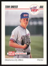 1992 SkyBox Team Sets AAA   Tom Drees #309 Oklahoma City 89ers