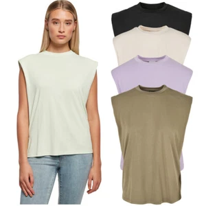 Urban Classics Ladies Modal Padded Shoulder Tank Shirt Top Sports Summer - Picture 1 of 46