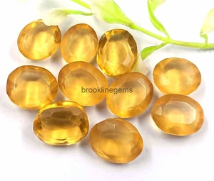 100 Ct Rare Collection Yellow Citrine Lot Faceted Oval Cut Certified Gems 4JUM - Picture 1 of 5