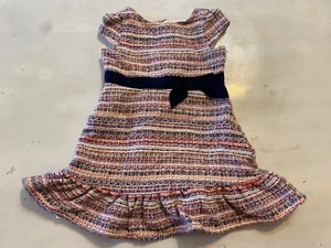 Janie And Jack Short Sleev Tweed Multicolor Dress Size 4 - Picture 1 of 10
