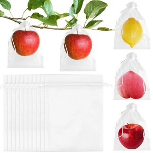 60Pcs Fruit Protection Mesh Bags Garden Vegetable Netting Bags with Drawstring - Picture 1 of 6