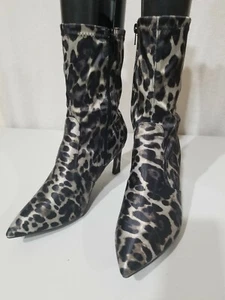 Oliver Miller Trendy Fashion booties leopard size 10 - Picture 1 of 7