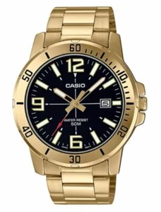 Casio Men's Quartz Diver Date Indicator Gold-Tone 49mm Watch MTPVD01G-1BV - Picture 1 of 2