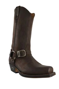 Loblan 652 Medium Square Toe Browm Waxy Leather Boots - Picture 1 of 1