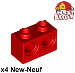 Lego Technic 4X Brick 1X2 Holes Red 32000 New - Picture 1 of 1