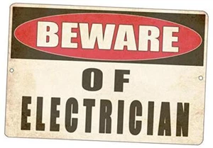 Funny Sarcastic Metal Tin Sign Wall Decor Man Cave Bar Yard Wall Warning - Picture 1 of 5