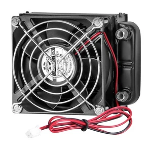 Intercambiador de calor de aluminio radiador de refrigeración por agua hágalo usted mismo de 80 mm con ventilador de 80 mm, ventilador DC12V - Imagen 1 de 8
