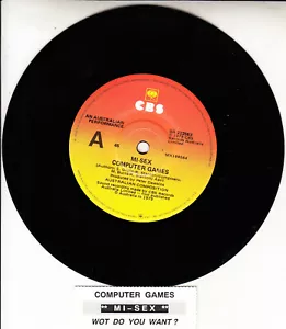MI-SEX Computer Games 1979 7" 45 rpm vinyl record + juke box title strip - Picture 1 of 2