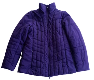 SJB Active Womens Coat S Purple Puffer Jacket Full Zip Outerwear Polyester - Picture 1 of 16