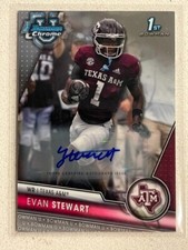 EVAN STEWART Texas A&M 2023 Bowman Chrome University AUTO Autograph