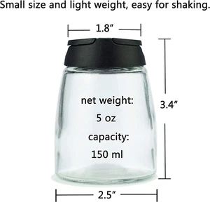 Salt and Pepper Shakers, Moisture-Proof Condiment Holders 150ML, 2/Pack - Picture 1 of 12