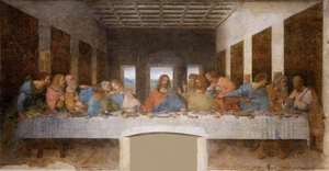 Das letzte Abendmahl Leonardo Da Vinci Wandbild Poster Aluminium Forex Acrylglas - Bild 1 von 2