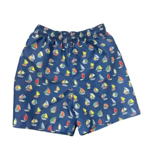 Florence Eiseman Little Boy's Printed Sailboat Print Swim Trunks Shorts 6 Lined - Picture 1 of 11