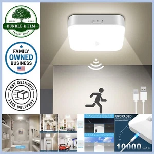 Rechargeable Motion Sensor Ceiling Light Wireless 500LM Energy Efficient - Picture 1 of 8