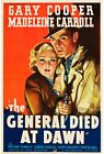 LE GENERAL EST MORT A L'AUBE,GARY COOPER  1936 ,repro affiche cinéma(60x80cm),HQ