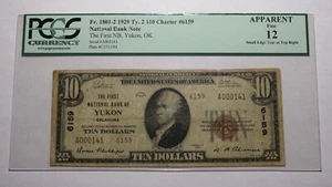 $10 1929 Yukon Oklahoma OK National Currency Bank Note Bill Ch. #6159 F12 PCGS - Picture 1 of 4