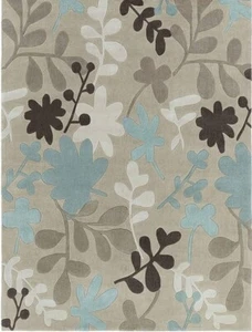 Handmade 8x10 Modern Rug - Bold Abstract Design - Neutral Tones - Living Room - Picture 1 of 5