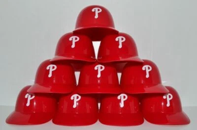 10 each Philadelphia Phillies MLB 8oz Snack Size Ice Cream Mini Baseball Helmets - Image 1 of 2