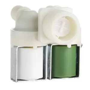 ZANUSSI ZWF1421W, ZWF1430S WASHING MACHINE SOLENOID INLET COLD FILL VALVE 180° - Picture 1 of 4