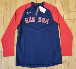 Nueva con etiquetas Camisa Auténtica BOSTON RED SOX Nike Dugout Mangas Largas Para Hombre M Prejuego - Imagen 1 de 11