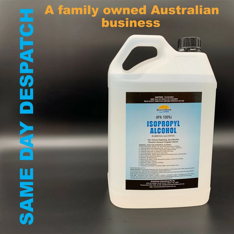 Isopropyl Alcohol, IPA, Lab Grade Best Value, Rubbing IPA, 5L, 100% Isopropanol - image 1 of 1